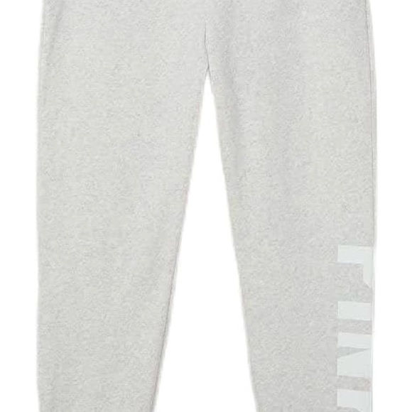 Victoria's Secret Pink Fleece Skinny Jogger Heather Stone Size Large - Picture 2 of 3